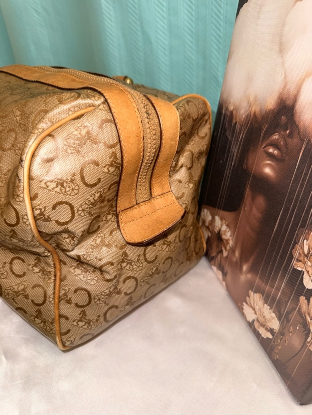 EUC - VINTAGE Celine Macadam Boston Satchel - Picture 8 of 12